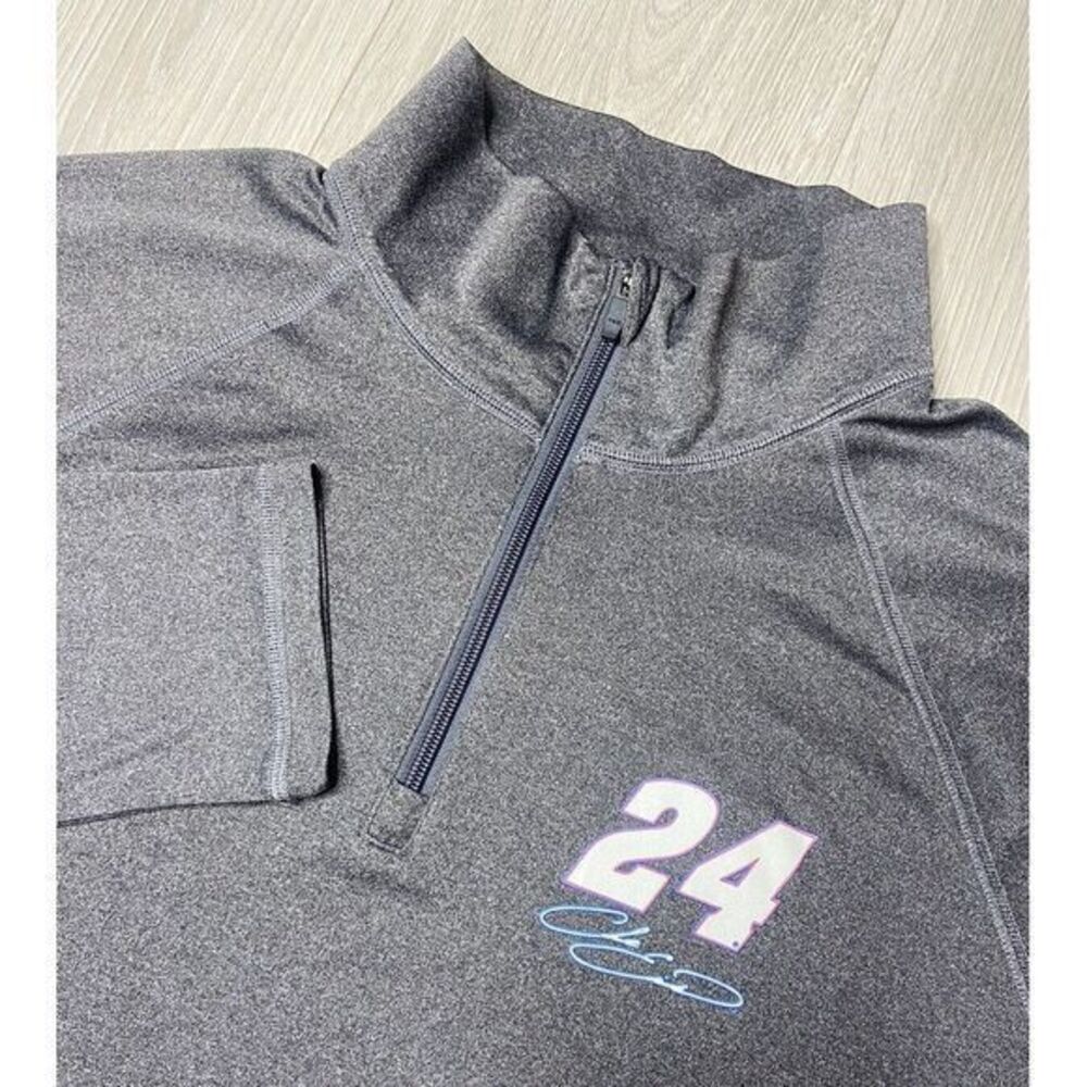 NASCAR Racing #24 Chase Elliot Fanatics‎ 1/4 Zip Pullover 2XL Gray Long Sleeve